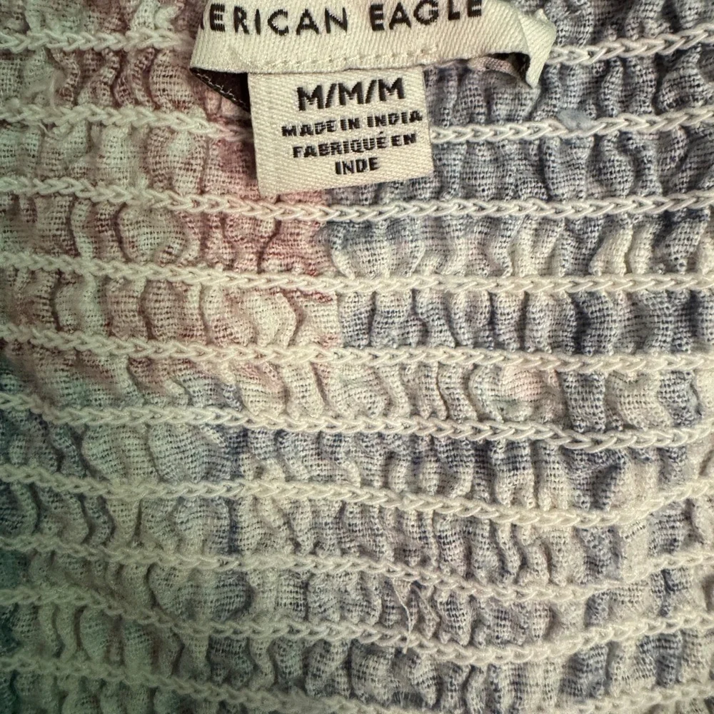 American Eagle Outfitters Blue and Red Patchwork Halter tube Top M - Picture 3 of 3